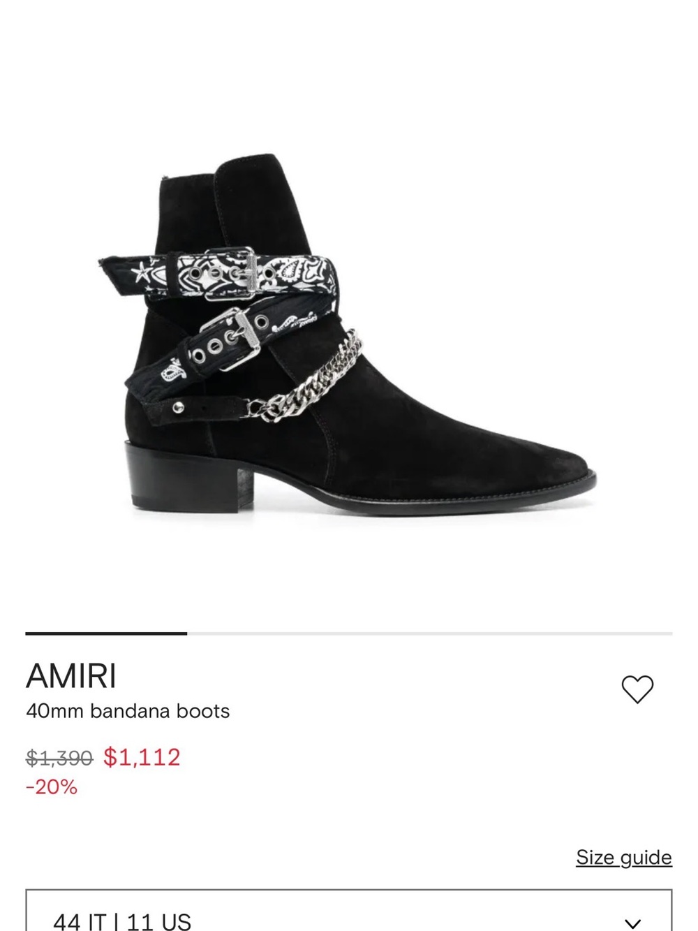 AMIRI 40mm bandana boots